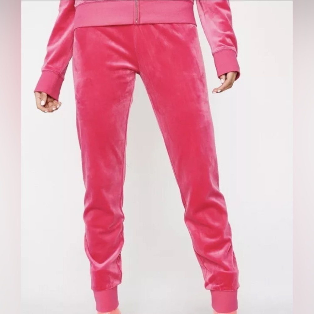 Juicy Couture Velour Pink Pants Size small pull‎ up ankle